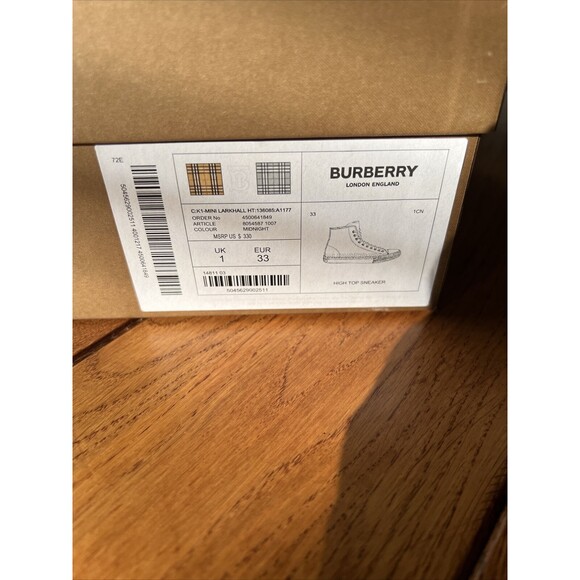 Burberry Kid's Thomas Bear High-Top Sneakers 11.5 NIB - Picture 10 of 10